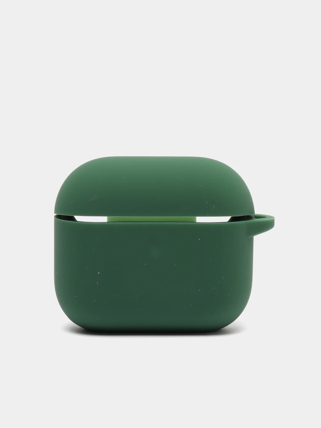 Зеленый чехол для наушников AirPods 3 силиконовый с карабином и защитой разъема