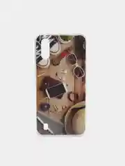Хаки чехол Samsung Galaxy A01 / M01, Самсунг Галакси А01 / М01 с рисунком "Косметика"