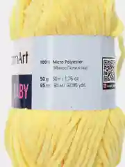 Желтый пряжа плюшевая YarnArt "Dolce Baby", 100% микрополиэстер, 50 г, 85 м
