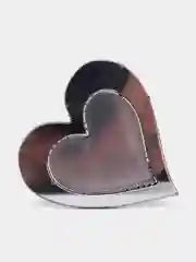 Серебряный зеркальные сердечки на торт