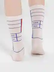 Белый носки "Иллюстрация мультика"