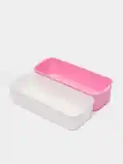 Розовый контейнер для еды, ланч-бокс (0,5 + 0,5 л) IDEA