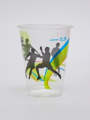 Стаканчик пластиковый 300 мл. D90,5 POLARiTY PET "Футбол" 100 шт. HUHTAMAKI