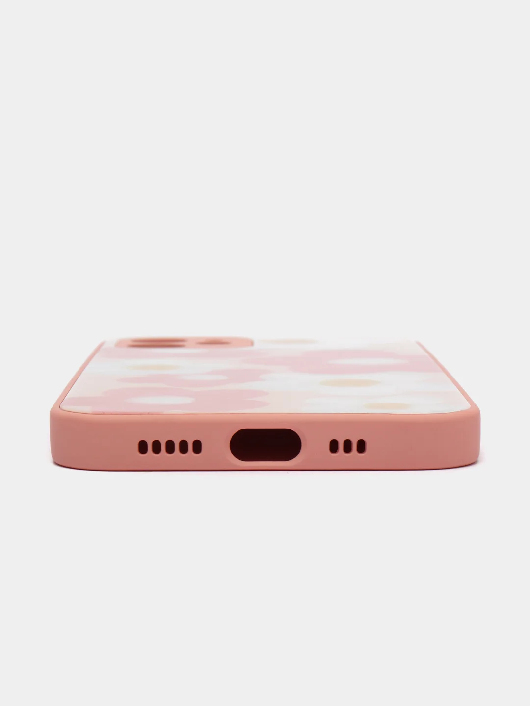 Розовый чехол iPhone 12 с принтом