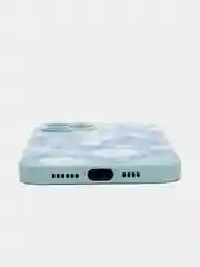 Голубой чехол iPhone 12 Pro Max с принтом