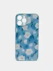 Голубой чехол iPhone 12 Pro Max с принтом