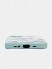 Бирюзовый чехол iPhone 12 Pro с принтом