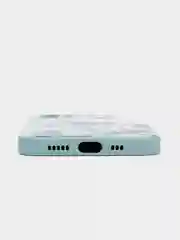 Бирюзовый чехол iPhone 12 с принтом