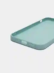 Бирюзовый чехол iPhone 12 с принтом
