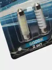 Лампа светодиодная LED T11/белый/ (SV8,5) 8SMD 2835, 42 мм, блистер 2 шт