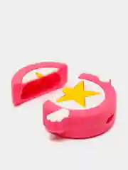 Кремовый чехол для беспроводных наушников AirPods 1/2, с карабином, силиконовый