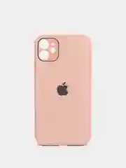 Кремовый чехол силиконовый со стеклянной панелью для Apple iPhone 11 (Айфон 11)