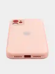 Кремовый чехол силиконовый со стеклянной панелью для Apple iPhone 11 (Айфон 11)