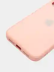 Кремовый чехол силиконовый со стеклянной панелью для Apple iPhone 11 (Айфон 11)