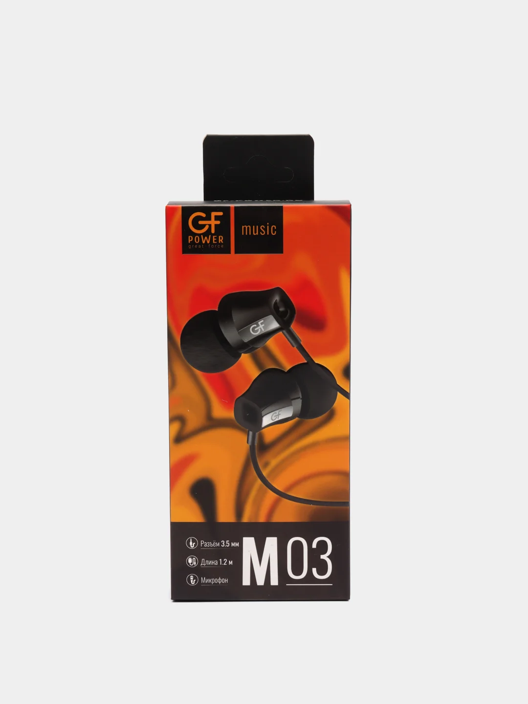 Черный наушники с микрофоном GFPower M03