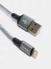 Серый кабель Olmio Basic lightning для iPhone (Айфон), c быстрой зарядкой, 1,2 м