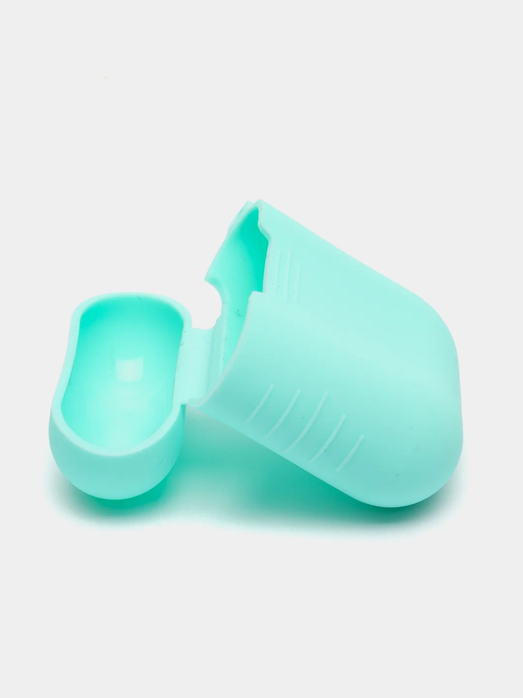 Бирюзовый силиконовый чехол для беспроводных наушников AirPods 1, AirPods 2