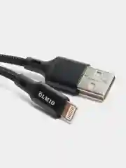 Черный кабель Olmio Basic lightning для iPhone (Айфон), c быстрой зарядкой, 1,2 м
