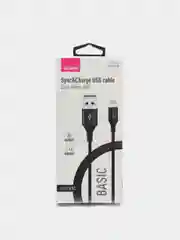 Черный кабель Olmio Basic lightning для iPhone (Айфон), c быстрой зарядкой, 1,2 м