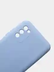 Голубой чехол Samsung Galaxy A03s силиконовый