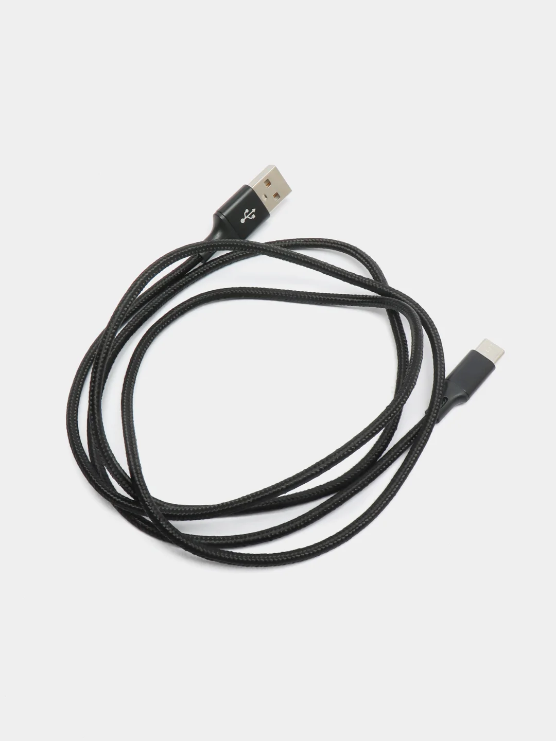Черный кабель c быстрой зарядкой Olmio Basic Type-C, 1,2 м, 2,1 A
