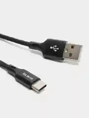 Черный кабель c быстрой зарядкой Olmio Basic Type-C, 1,2 м, 2,1 A