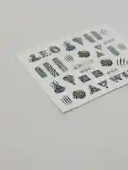 Хаки наклейки для маникюра ногтей водные, слайдеры. Серия леопард