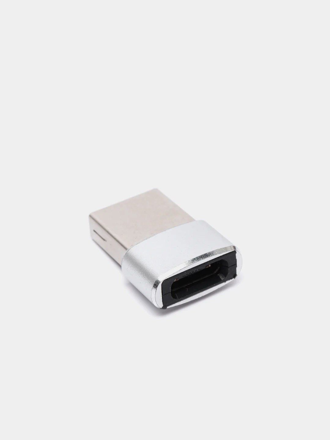 Серебряный адаптер с USB на USB Type-C