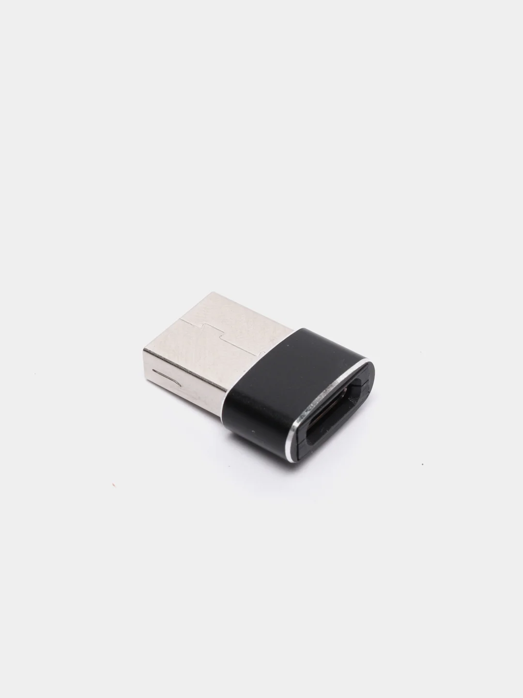 Черный адаптер с USB на USB Type-C