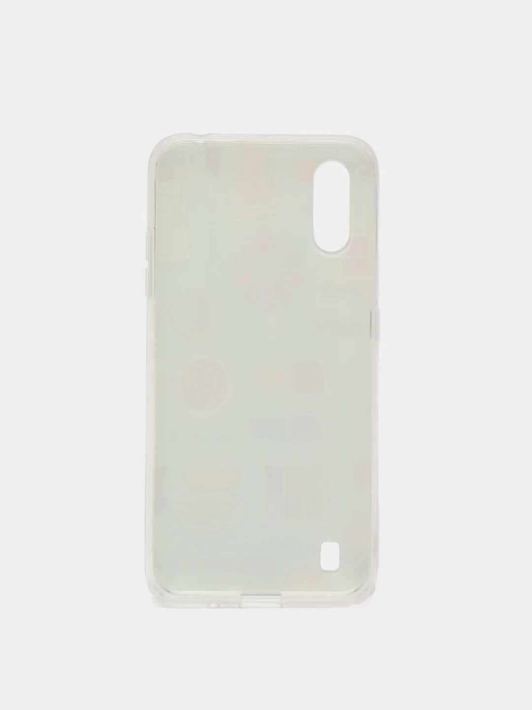 Бирюзовый чехол Samsung Galaxy A01 / M01, Самсунг Галакси А01 / М01 с рисунком "Косметика"