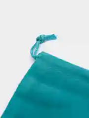 Бирюзовый бархатный подарочный мешочек