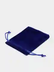 Синий бархатный подарочный мешочек
