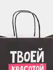 Пакет подарочный с надписью "Твоей красотой мир не спасти"
