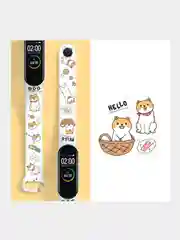 Карамельный силиконовый ремешок с принтом для Xiaomi Mi Band 7 / 3 / 4 / 5 / 6