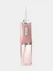 Розовый ирригатор портативный для полости рта Oral Irrigator, беспроводной, с USB + 4 насадки