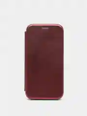 Бордовый чехол-книга магнитный с подставкой, с визитницей Samsung J5 17
