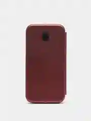 Бордовый чехол-книга магнитный с подставкой, с визитницей Samsung J5 17