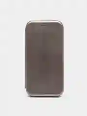 Тёмно-серый чехол-книга магнитный с подставкой, с визитницей Samsung J5 17
