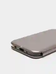 Тёмно-серый чехол-книга магнитный с подставкой, с визитницей Samsung J5 17