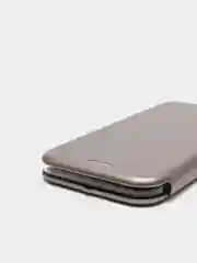 Тёмно-серый чехол-книга магнитный с подставкой, с визитницей Samsung J5 17
