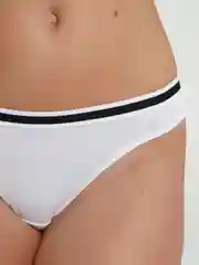Белый хлопковые женские трусы-стринги