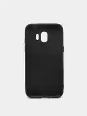 Прозрачный силиконовый ультратонкий черный чехол Samsung j2 18