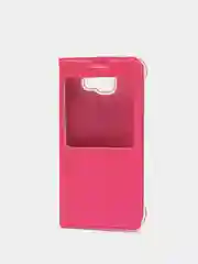 Розовый чехол-книга Samsung/Самсунг А5(А500)/А3 2016(А310)/а5 2016(А510)/а7 2016(А710)g355 с окном