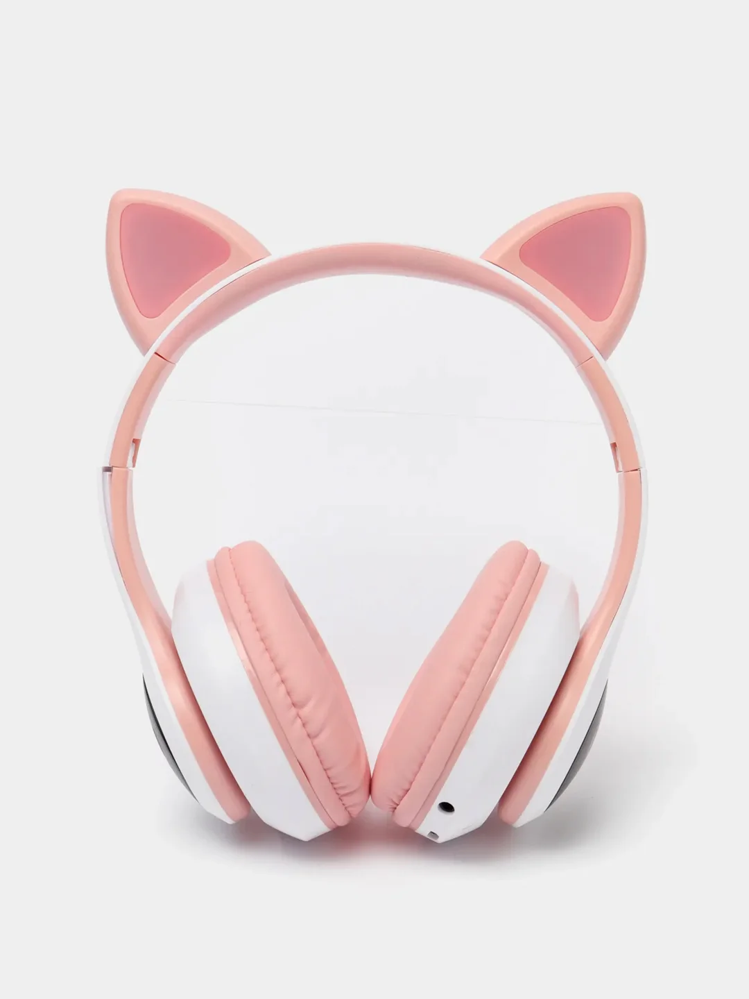Розовый беспроводные Bluetooth наушники c кошачьими ушками cat EAR STN-28, светящиеся