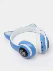 Розовый беспроводные Bluetooth наушники c кошачьими ушками cat EAR STN-28, светящиеся