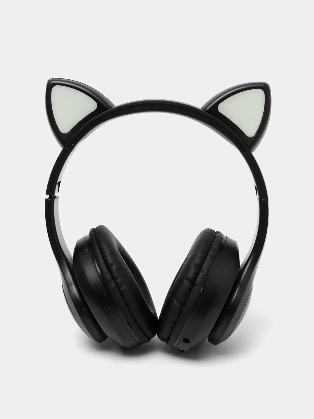 Черный беспроводные Bluetooth наушники c кошачьими ушками cat EAR STN-28, светящиеся