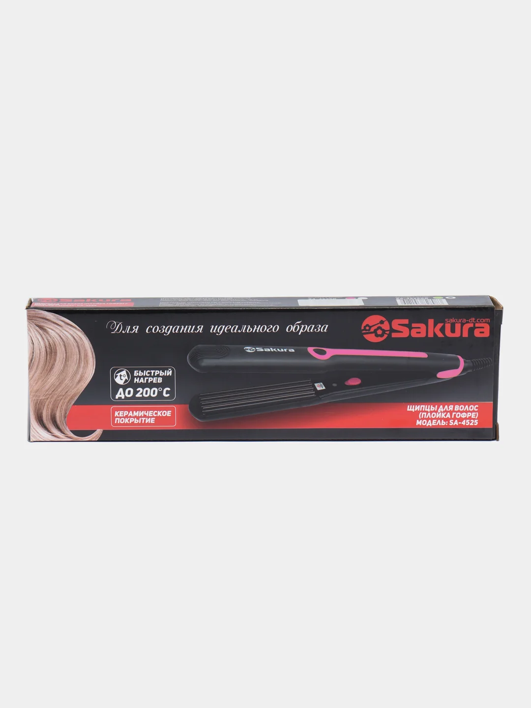 Розовый выпрямитель для волос Sakura SA-4516P, 35 Вт
