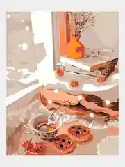Картина  по номерам на холсте с подрамником 50x40 см "Печенье с чаем"