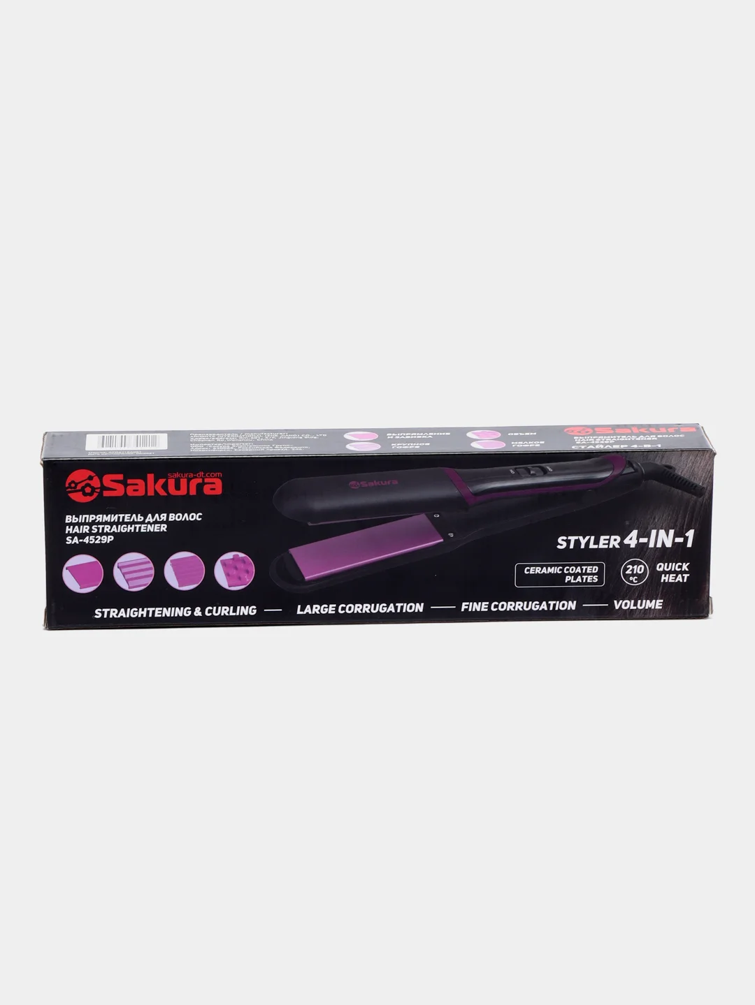 Черный выпрямитель Sakura SA-4529P, 4 в 1