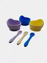 Детская силиконовая тарелка с ложкой